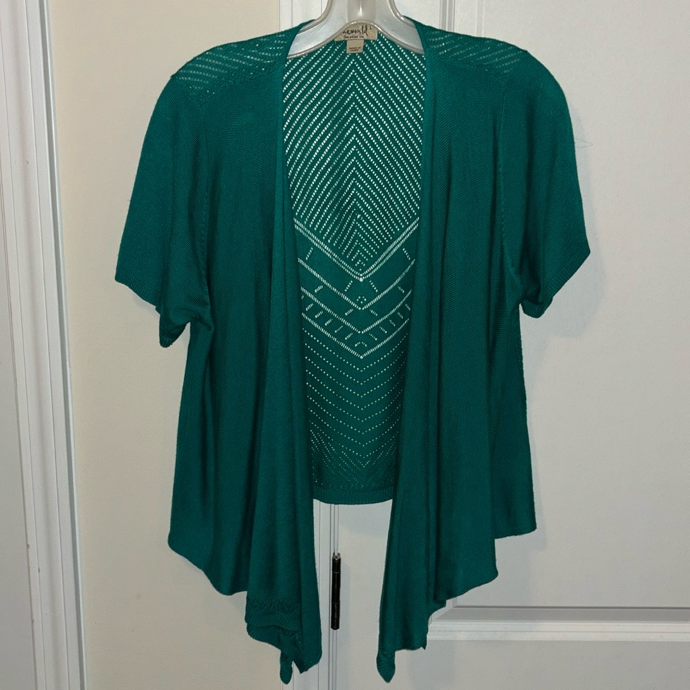 Green Cardigan 
Size Large